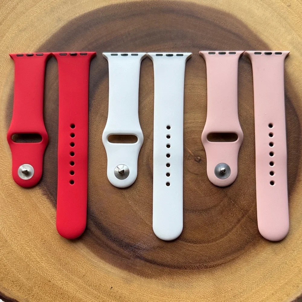 Valentines Day Smartwatch Band Set - Red, White, and Pink 38-40mm (M/L)